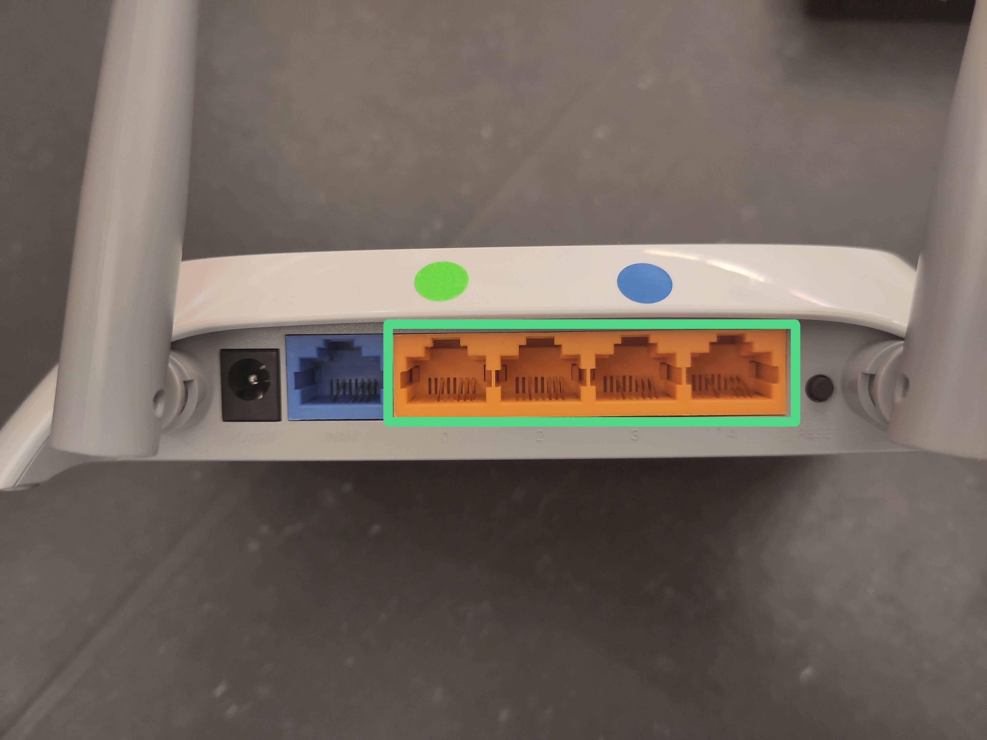 Router Netzwerk Buchsen