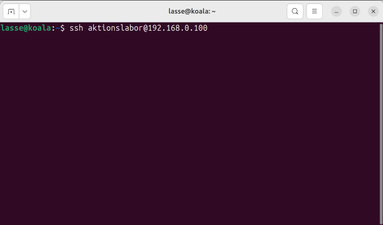 Kommandozeile ssh verbindung
